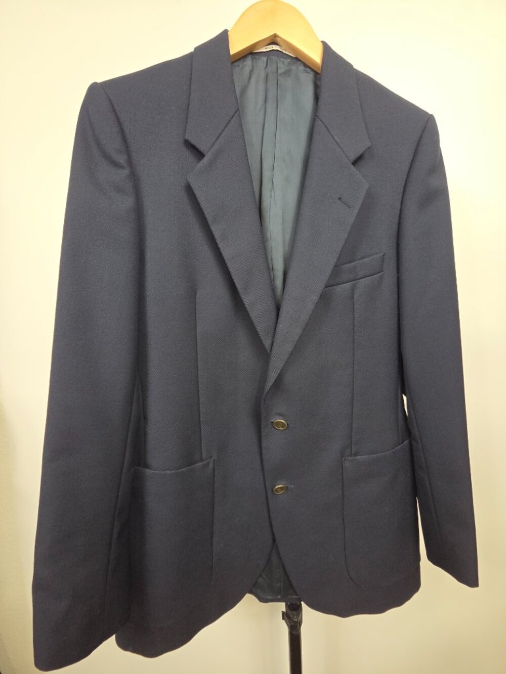 Vintage Yves Saint Laurent Monsieur Men’s Navy Wool Blazer – Made in France - Picture 3 of 14
